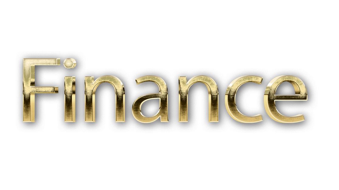 3D WORD FINANCE gold text effects art typography PNG images free